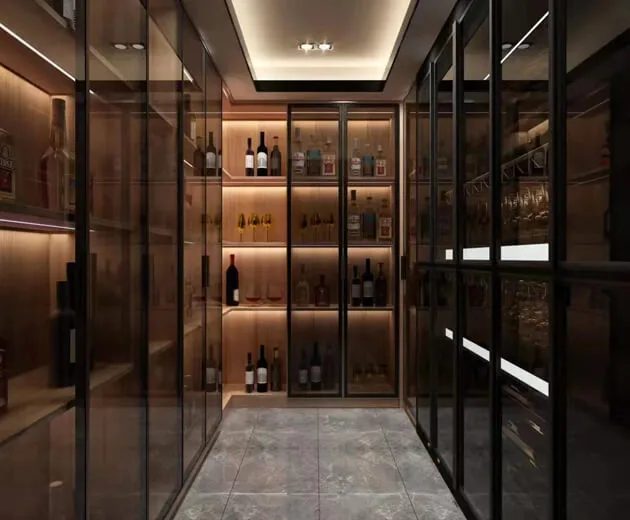 Cabinet de vin traditionnel