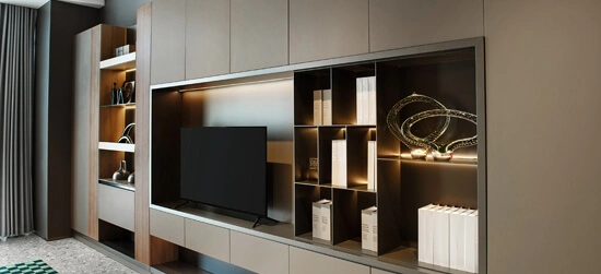 Conception moderne d'armoire TV
