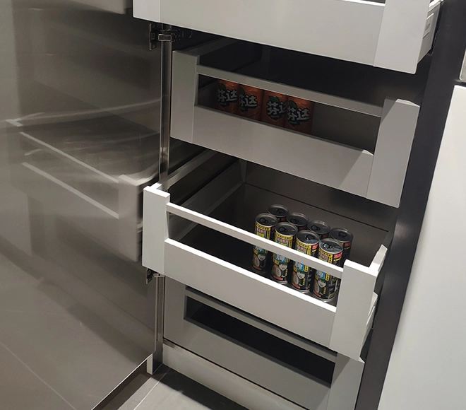 stainless steel kitchen cupboards